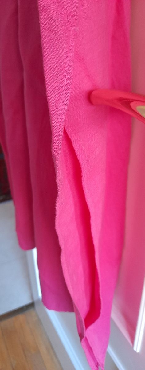Vestido Zara túnica con lino Fucsia L