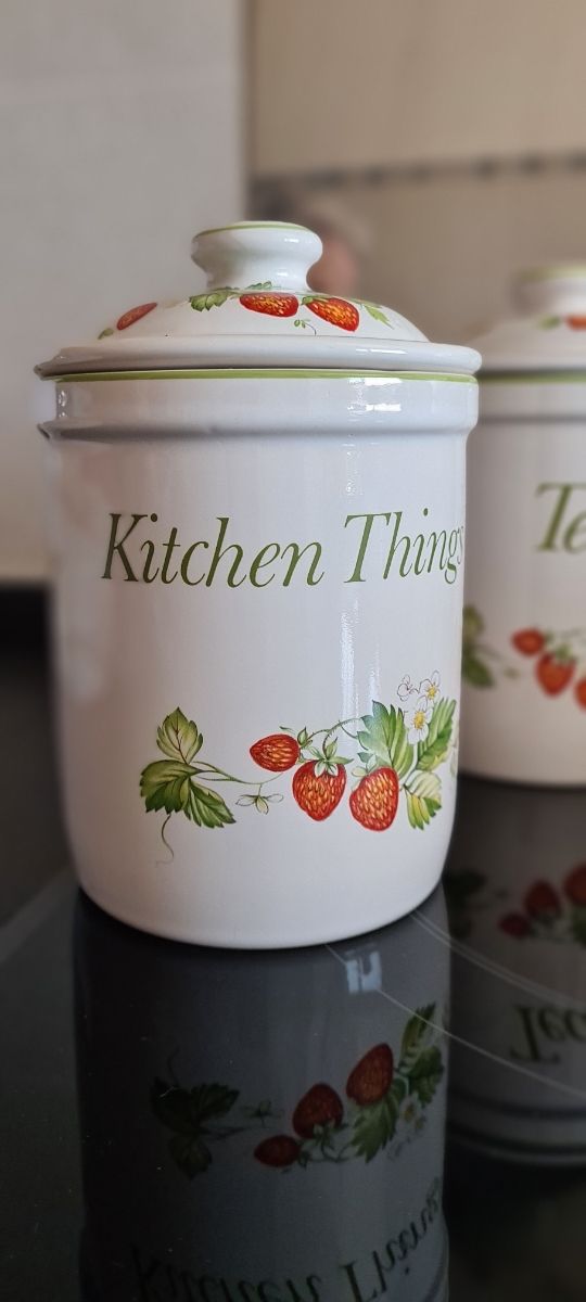 Tarros de cocina de porcelana inglesa. SOLIDARIO.