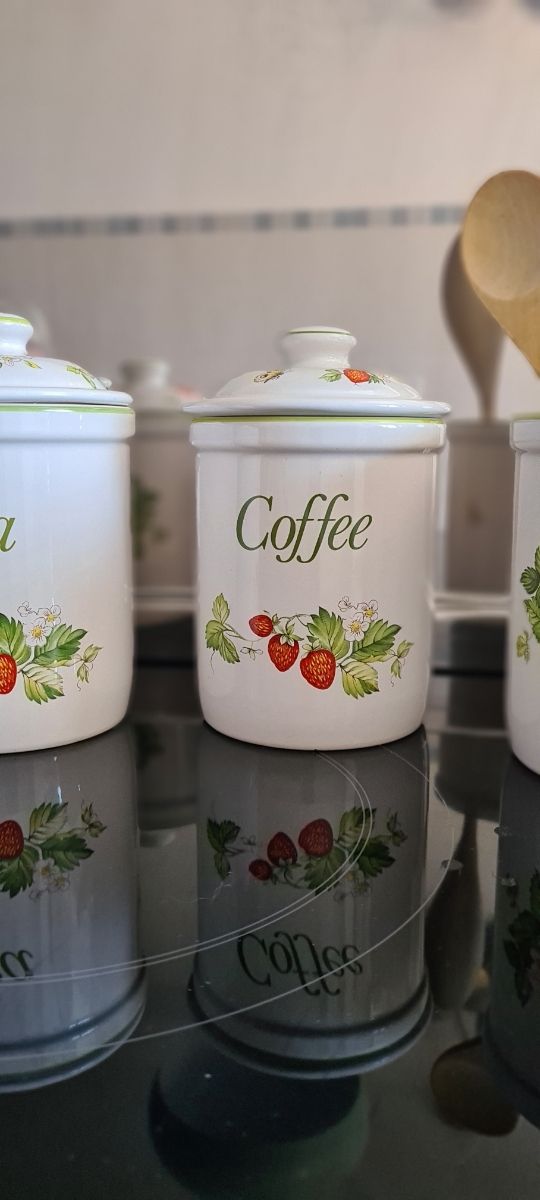 Tarros de cocina de porcelana inglesa. SOLIDARIO.