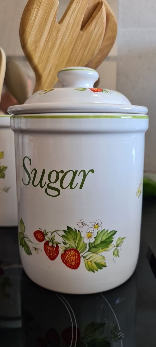 Tarros de cocina de porcelana inglesa. SOLIDARIO.