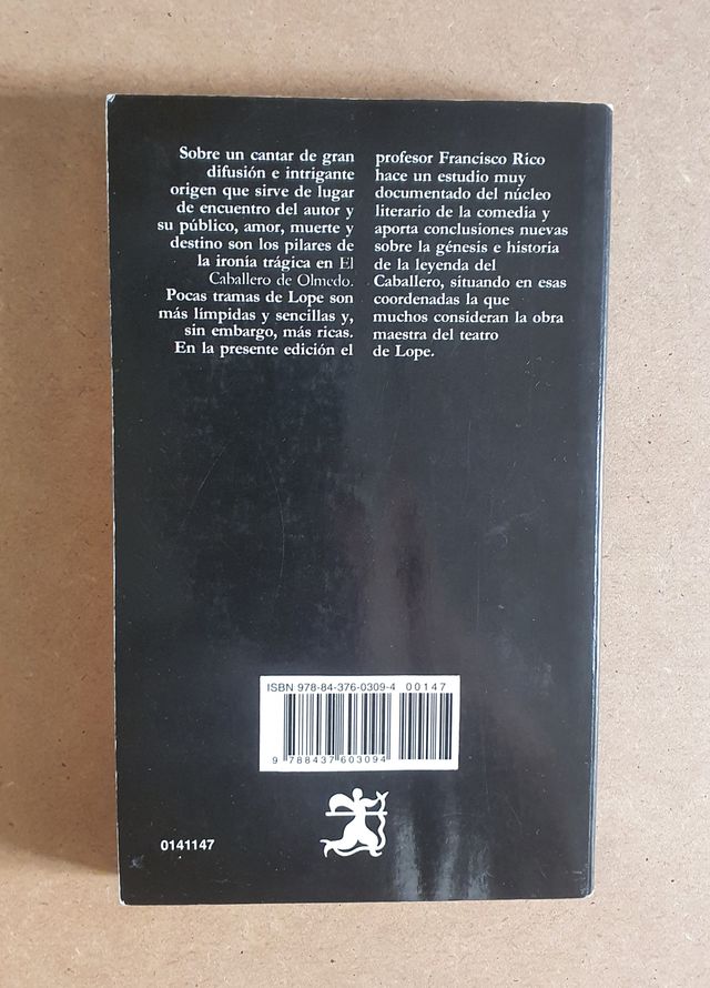 "EL CABALLERO DE OLMEDO" ANAYA y/o CATEDRA