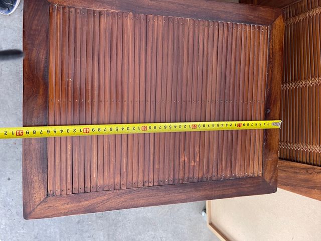 Cabecero y 2 mesitas madera teka