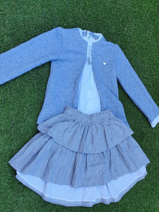 conjunto jersey y falda niña