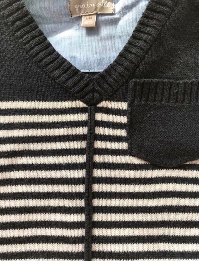 Jersey y chaleco Grain de Blé para niño de 6 meses