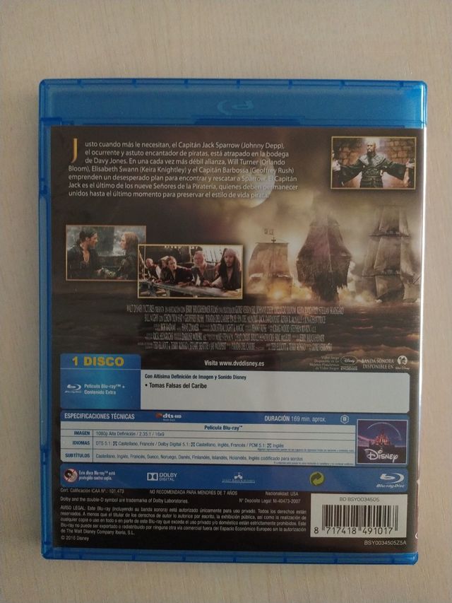 Piratas del Caribe. En el fin del mundo (Blu ray)