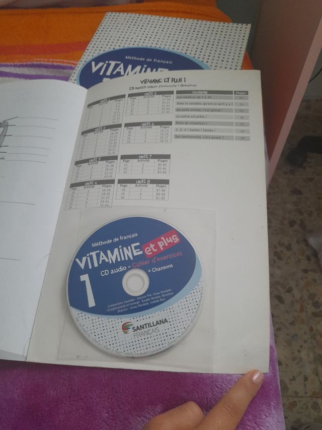 vitamine et plus 1 santillana + cahier d'exercices