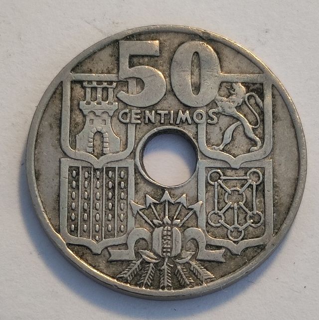 F10 Moneda 50 centimos 1949 estrella 62 MBC+