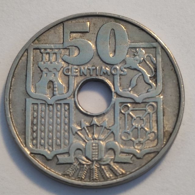 F12 Moneda 50 centimos 1963 65 estrella EBC+