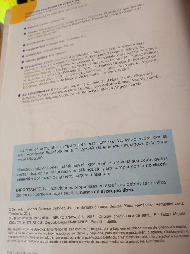 libro lengua y literatura ( 3 eso)