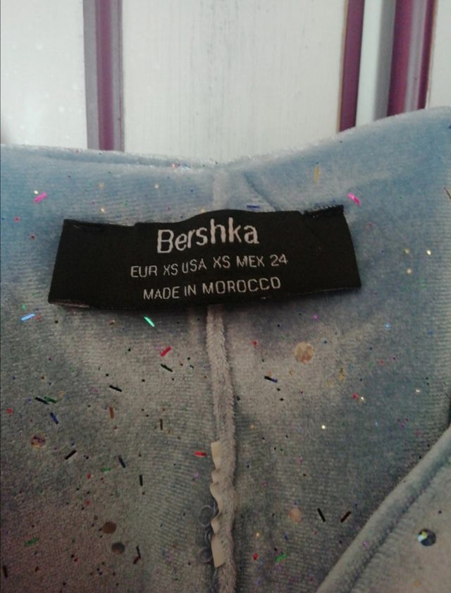 Top azul terciopelo fiesta