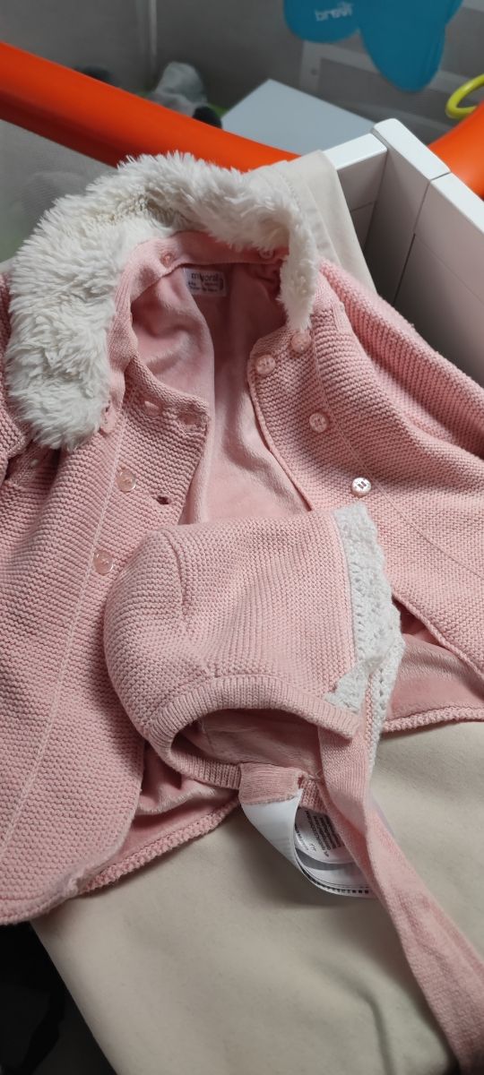abrigo y gorro bebe mayoral