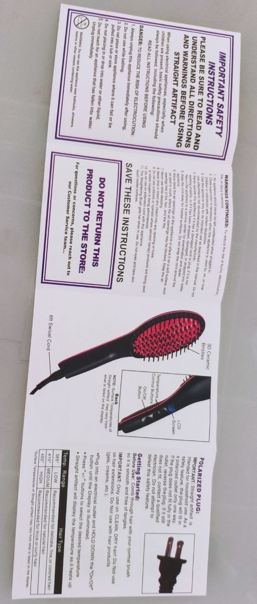 Spazzola elettrica lisciante