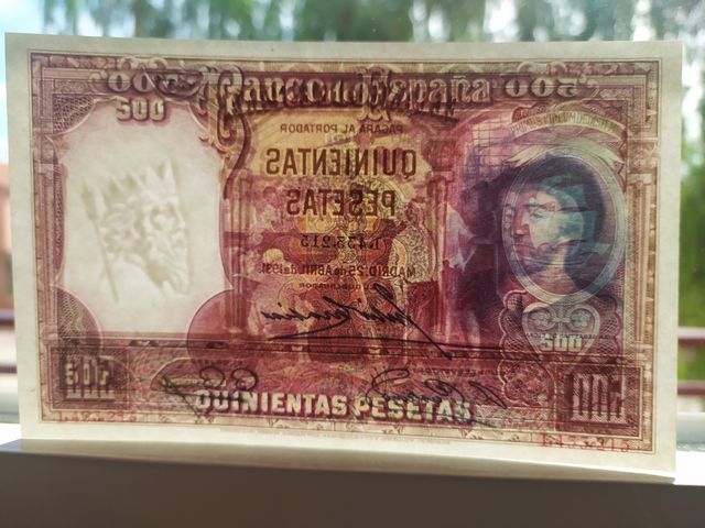 Billete de 500 pesetas de 1931. SIN CIRCULAR.