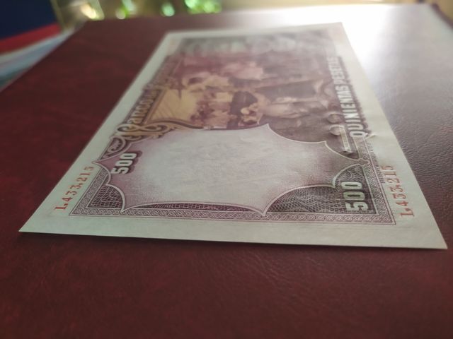 Billete de 500 pesetas de 1931. SIN CIRCULAR.