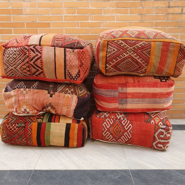 Assento Estofado Puff Berber