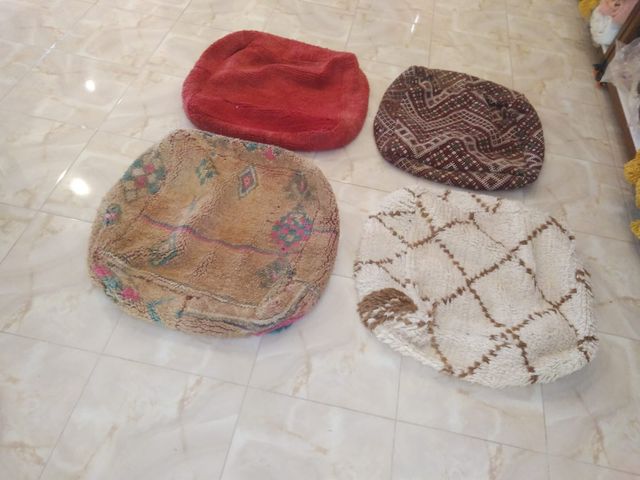 Assento Estofado Puff Berber