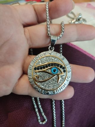 Colgante EGIPCIO ISIS OJO DE HORUS Y CRUZ Ankh 