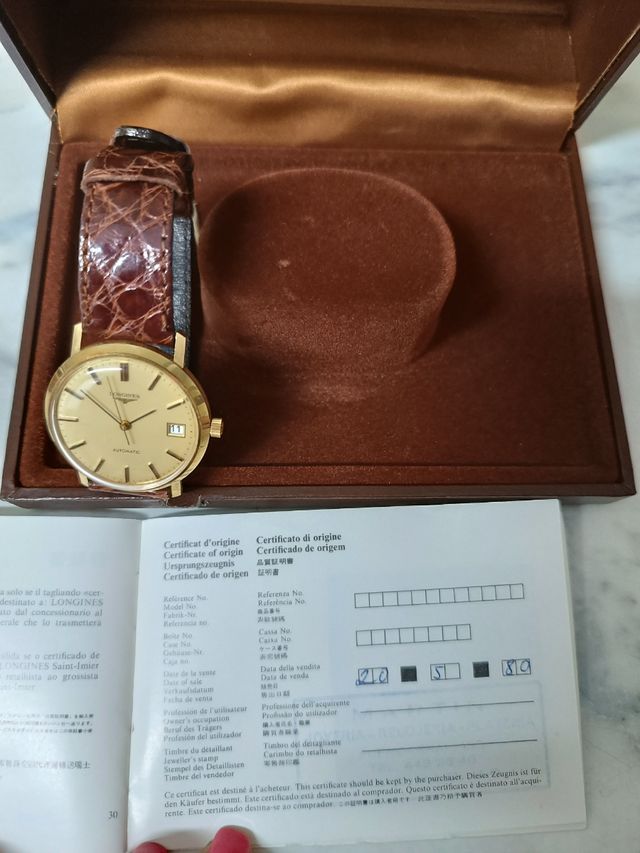 Reloj Longines de oro