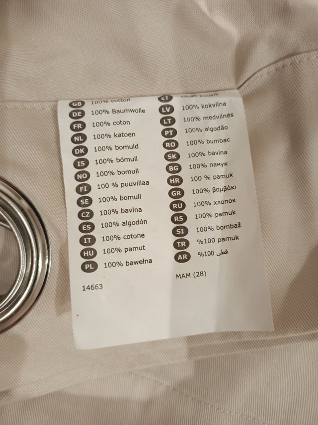 Cortinas Nuevas Crudo/Beige