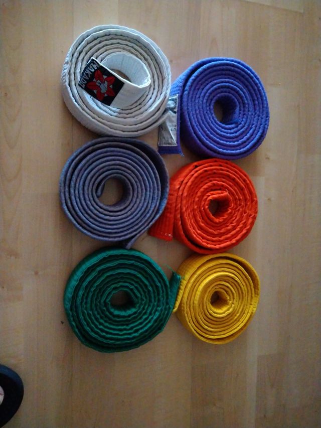 Cinturones de artes marciales 6 colores