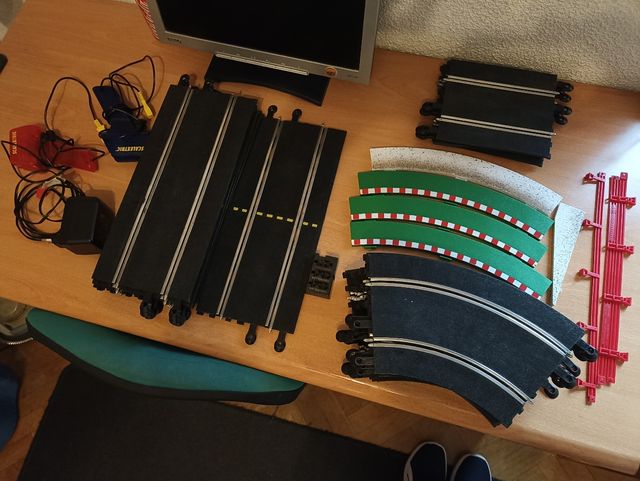 Circuito Scalextric diferentes tramos pistas coche