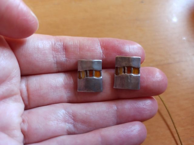 Conjunto collar y pendientes de plata