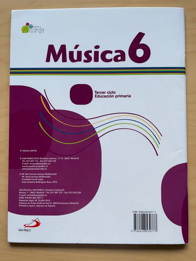 Libro Música 6º San Pablo
