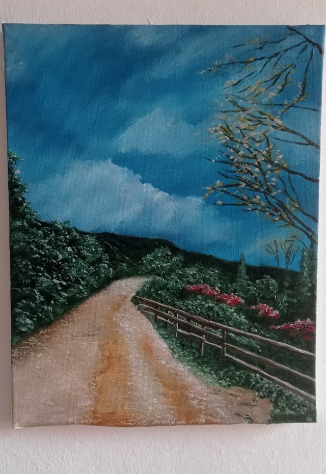 Paesaggio Toscano dipinto su tela