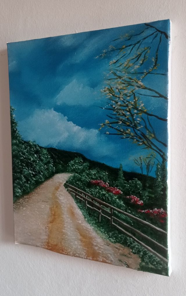 Paesaggio Toscano dipinto su tela