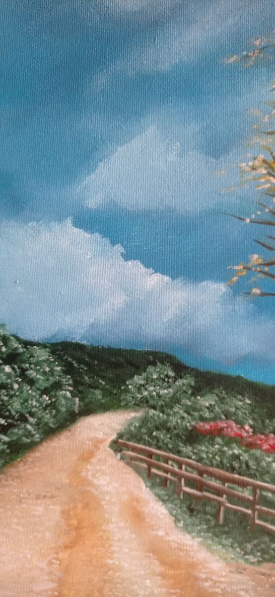 Paesaggio Toscano dipinto su tela