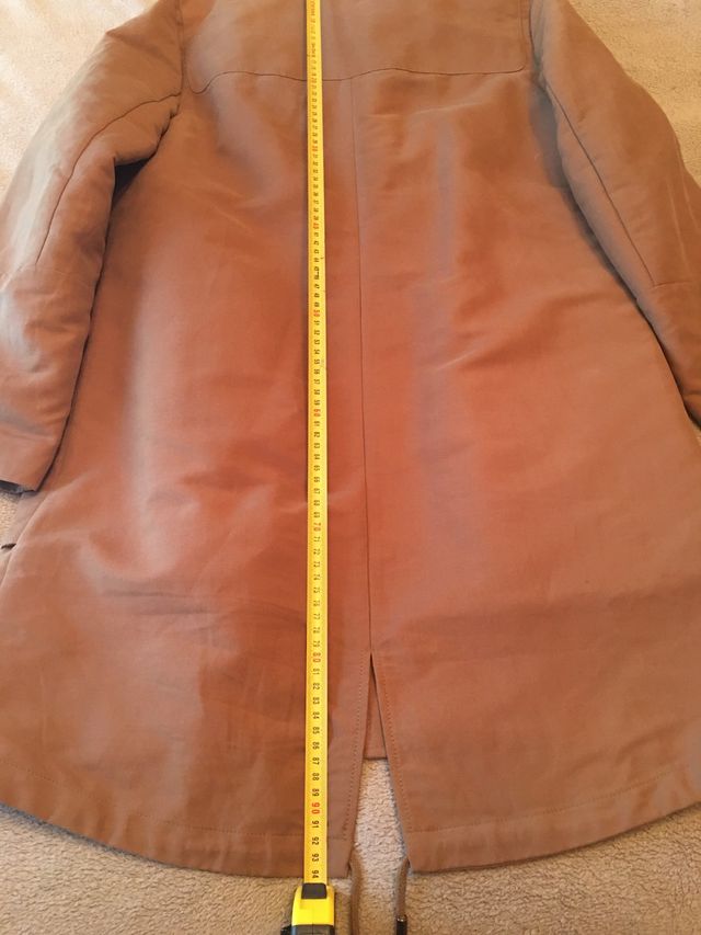Parka Marrón pelo capucha Talla M