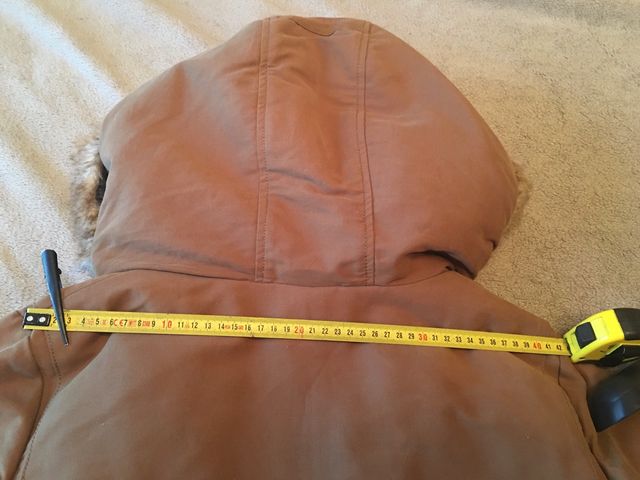 Parka Marrón pelo capucha Talla M