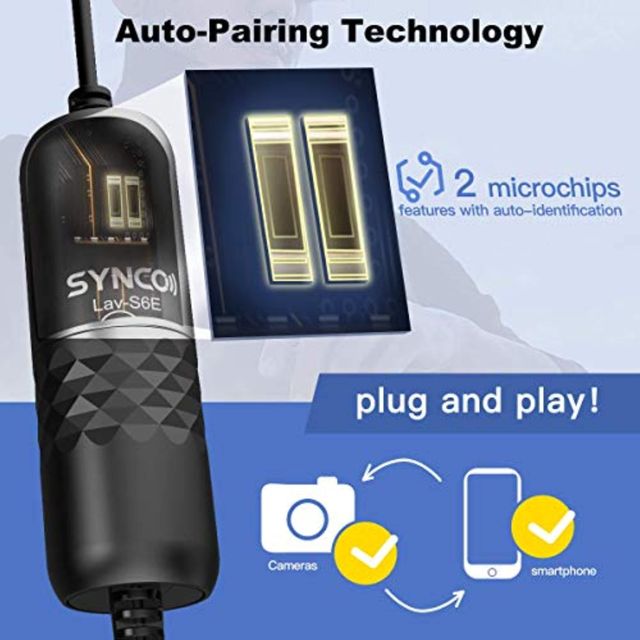 Microfono Synco de Solapa Compatible con Moviles