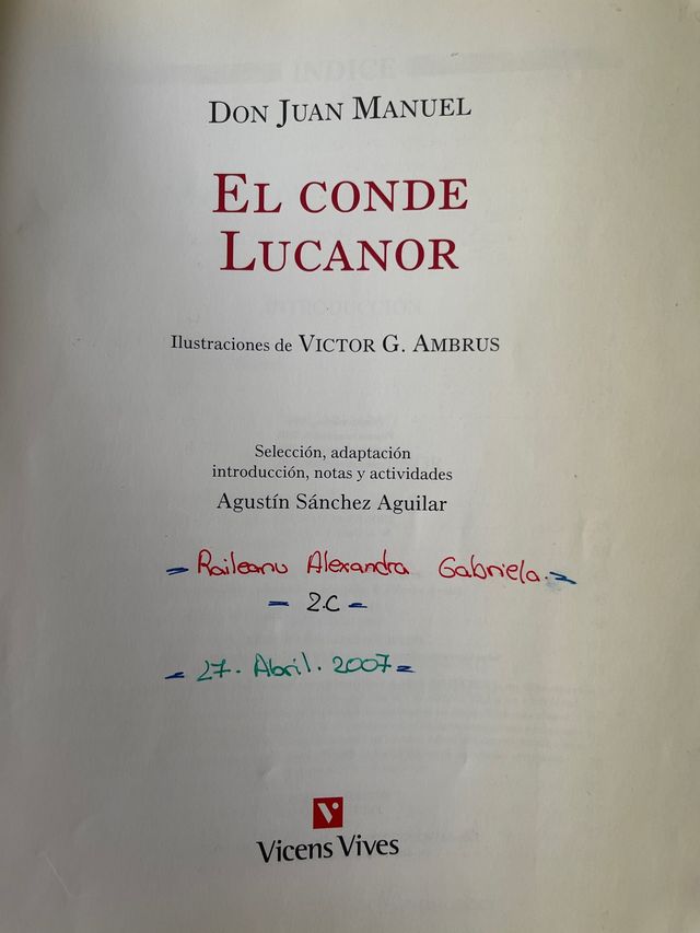 Libro El conde lucanor