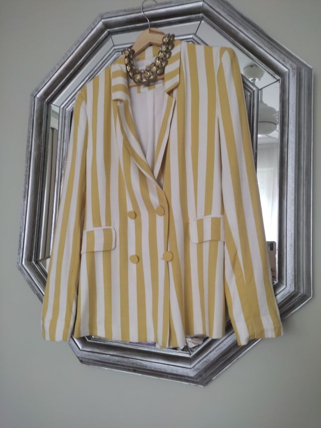 Blazer oversize rayas L 