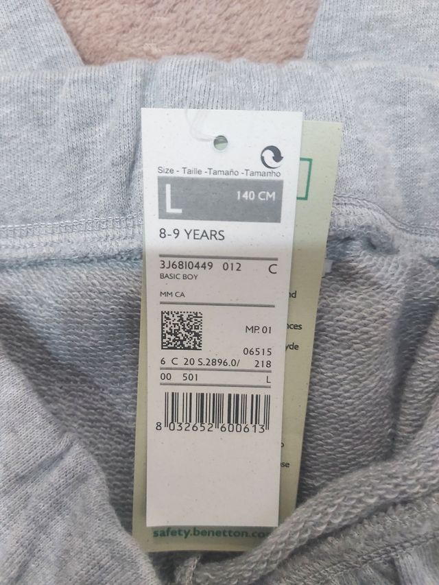 Pantalón unisex infantil Benetton T 8-9 años
