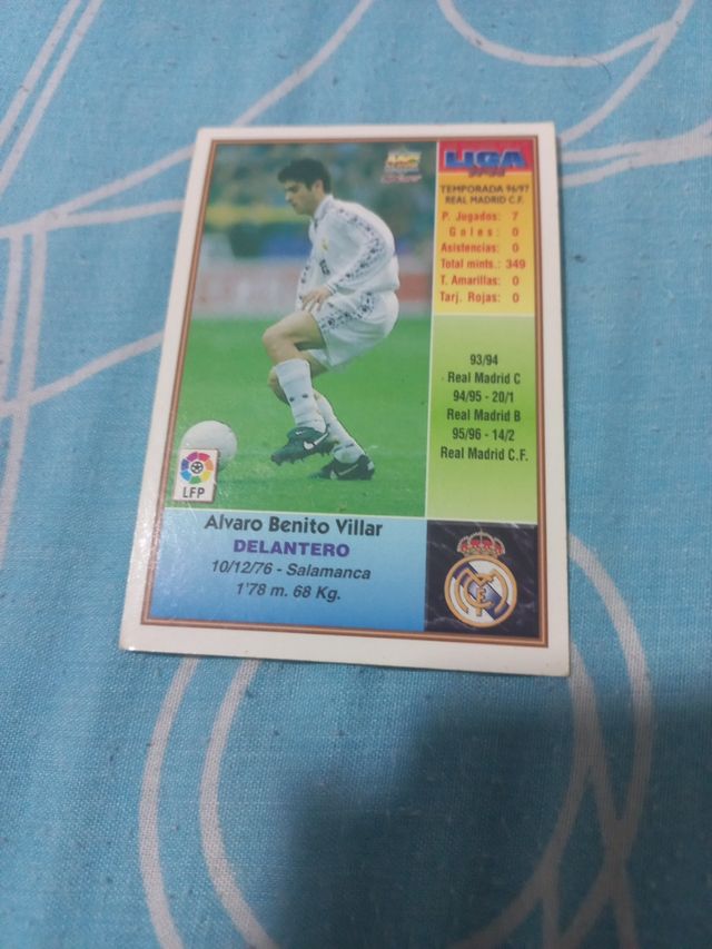 cromo alvaro benito real madrid 97/98
