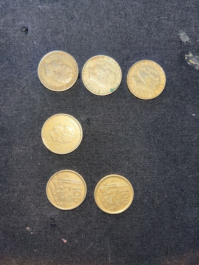 Monedas 100 pesetas varios años