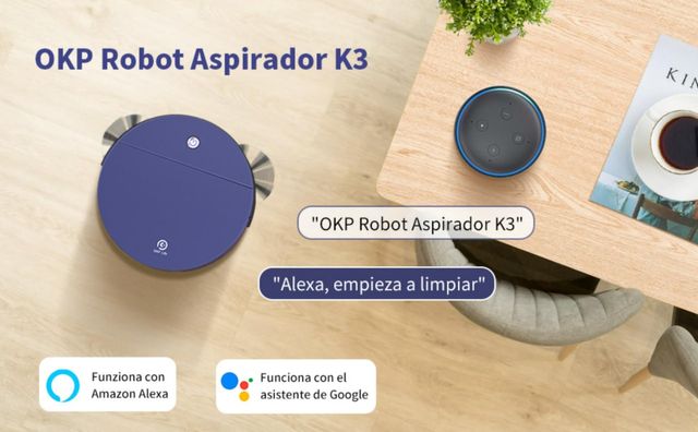 Robot aspirador inteligente K3 Alexa, Google NUEVO