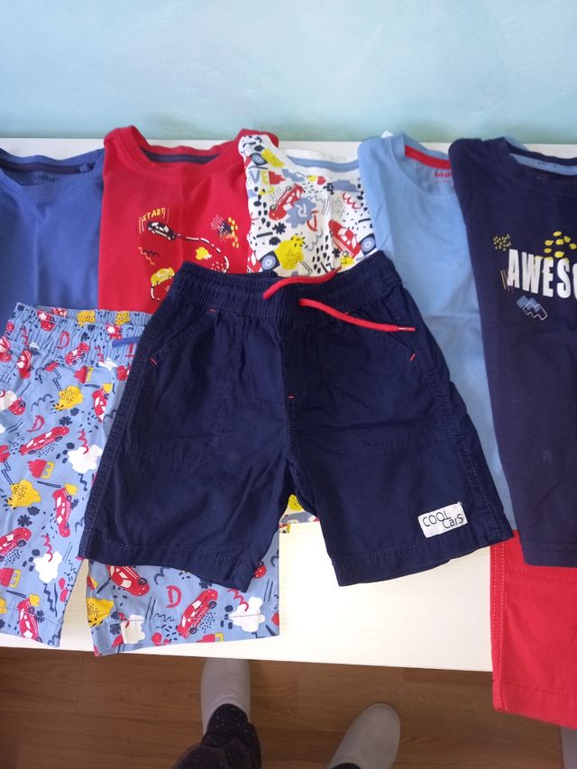 lote de 6 conjuntos 2 a 4 años cortos manga corta