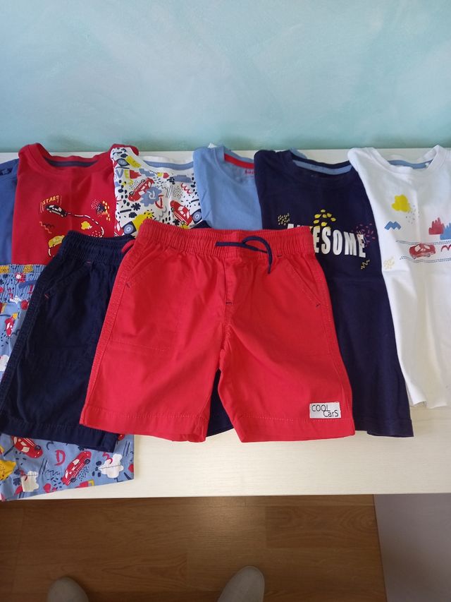lote de 6 conjuntos 2 a 4 años cortos manga corta