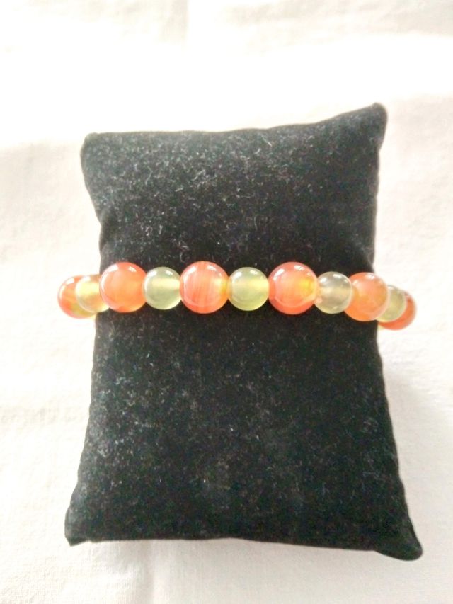 PULSERA CORNALINA Y JADEITA