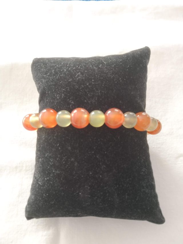 PULSERA CORNALINA Y JADEITA