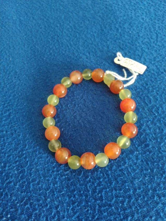 PULSERA CORNALINA Y JADEITA
