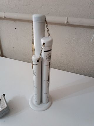 hucha antigua pesetas blanca 