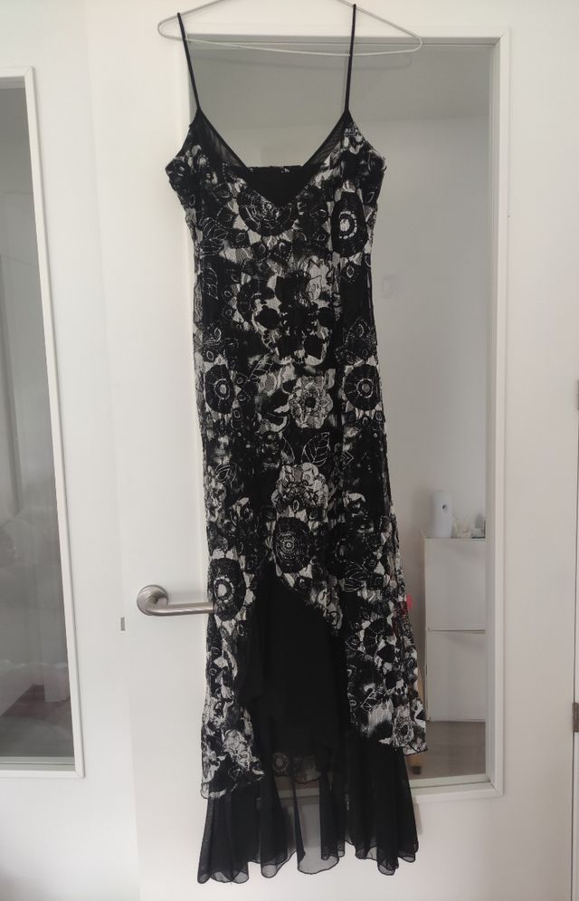 Vestido mujer de verano de fiesta negro 