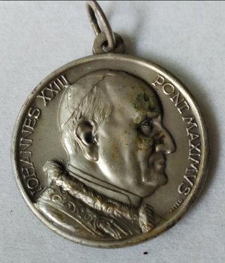 MEDALLA PAPA JUAN XXIII PONTIFICADO -PLATA 32 MM