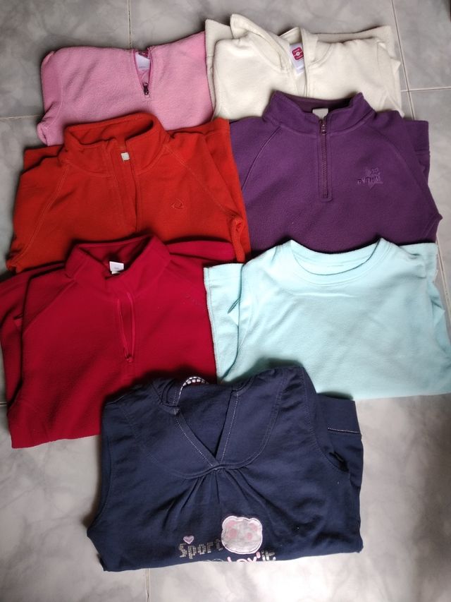 lote polares y sudadera talla 10
