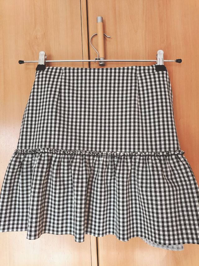 Falda cuadros Zara
