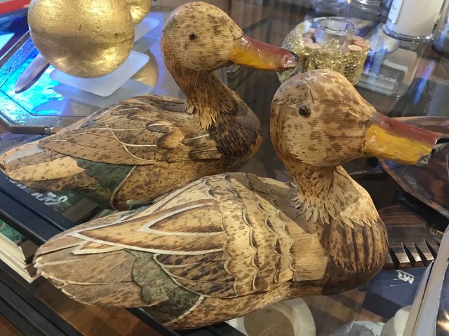 Juego de dos patos para decoración